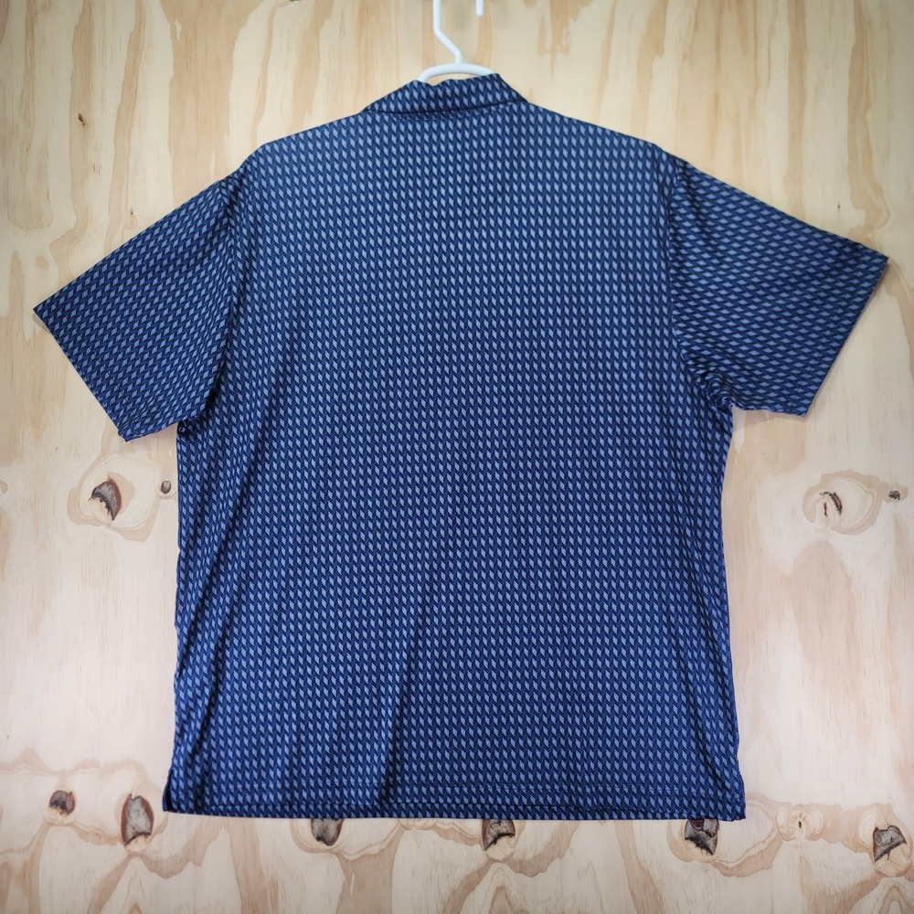 Callaway Polo Shirt Mens XXL Blue Excellent Opti-Dri Geometric Golf Top - Picture 3 of 7